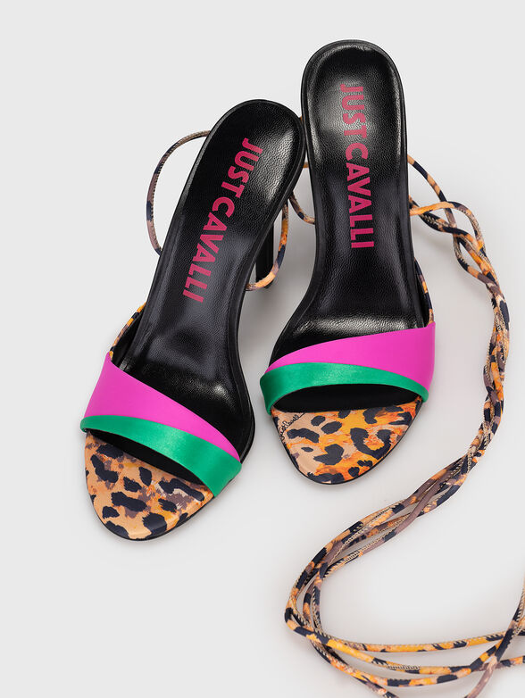 FONDO TAHLIA heeled sandals with contrast design - 6