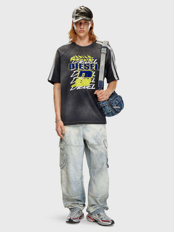 T-ROXT-STRIPE T-shirt with accent print - 2