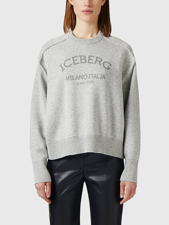 Logo wool blend sweater - 1