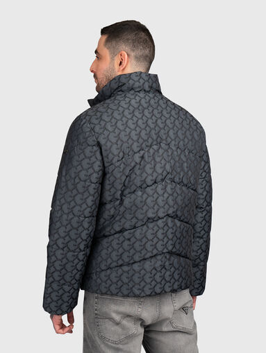 Padded jacket with monogram - 3
