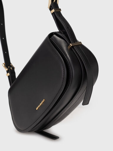 Leather crossbody bag with logo - 4