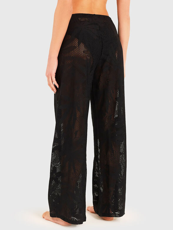 SUMMER GLAM black trousers with sheer effect  - 2
