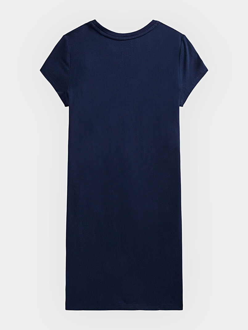 Dark blue dress with Polo Bear print - 3