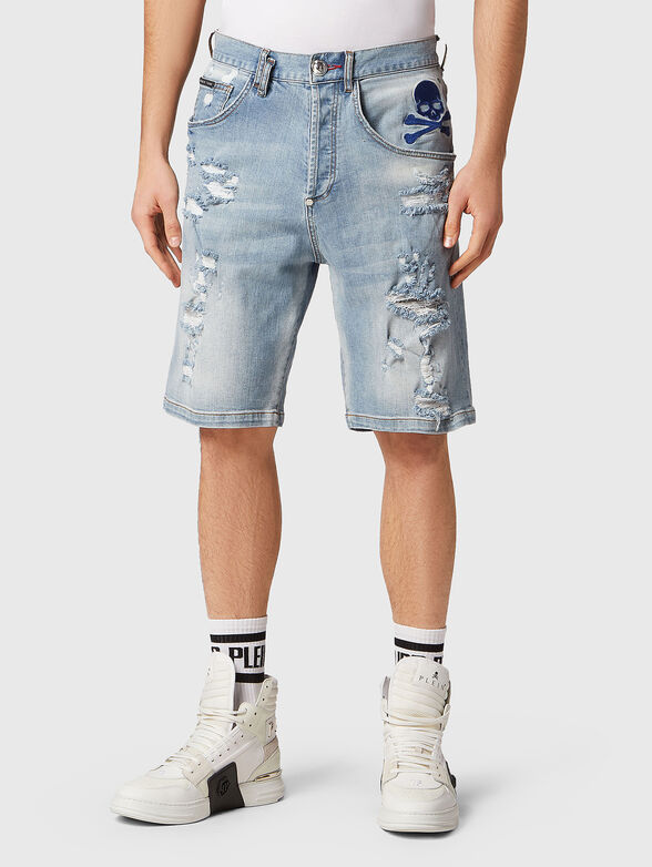 Black denim trousers SKULL&BONES - 1