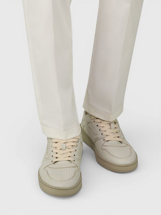 Leather sneakers with a logo detail - 2