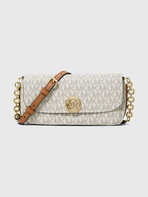 Leather crossbody bag with a monogram - 1