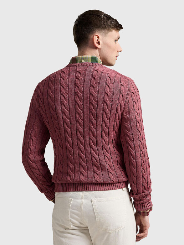 Knitted sweater with logo embroidery - 3