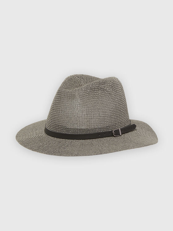 Straw hat in black color - 1