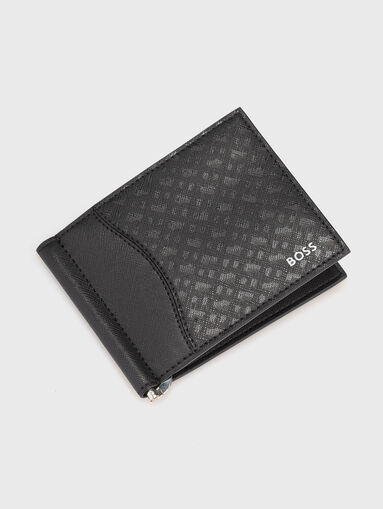 Leather wallet with logo - 3