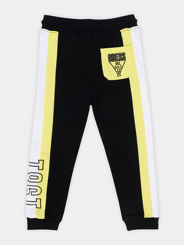 Cotton sports trousers with logo detail - 2