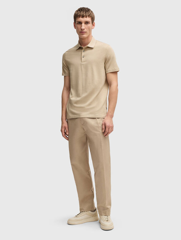Cotton polo shirt with short sleeves - 2