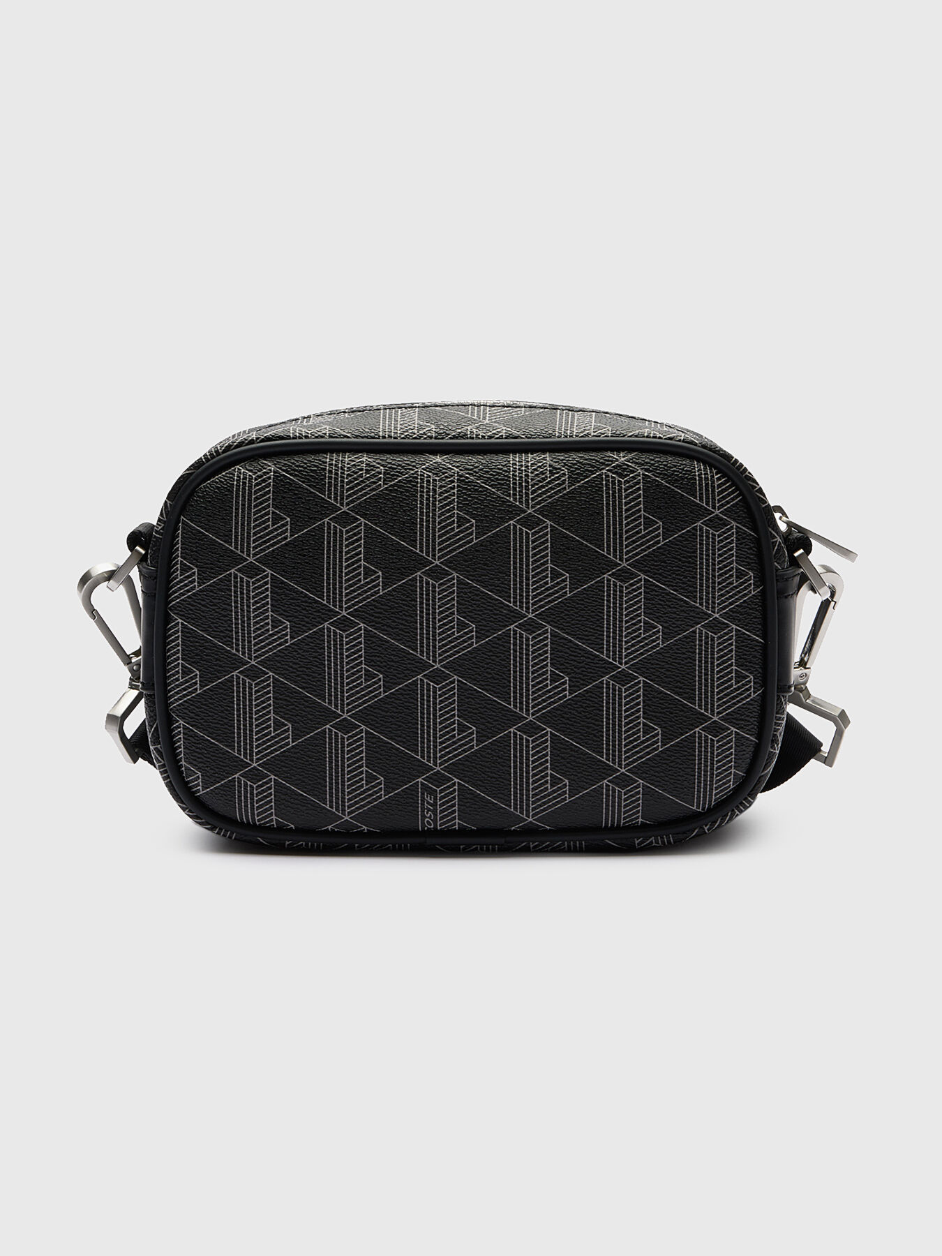 【Lacoste】モノグラムレザー クロスボディバッグ ブラック LACOSTE】☆CHANTACO☆レザークロスボディバッグ (LACOSTE