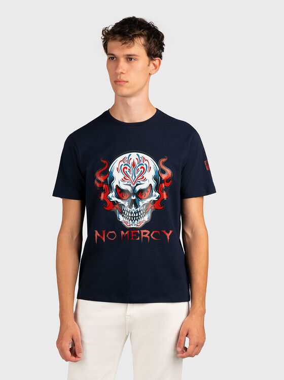 TS180 dark blue T-shirt with print - 1