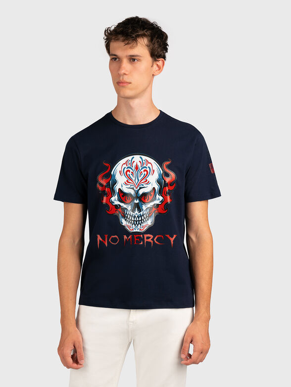 TS180 dark blue T-shirt with print - 1