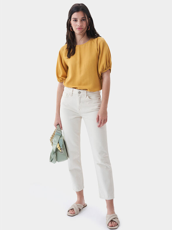 Blouse in mustard color - 2