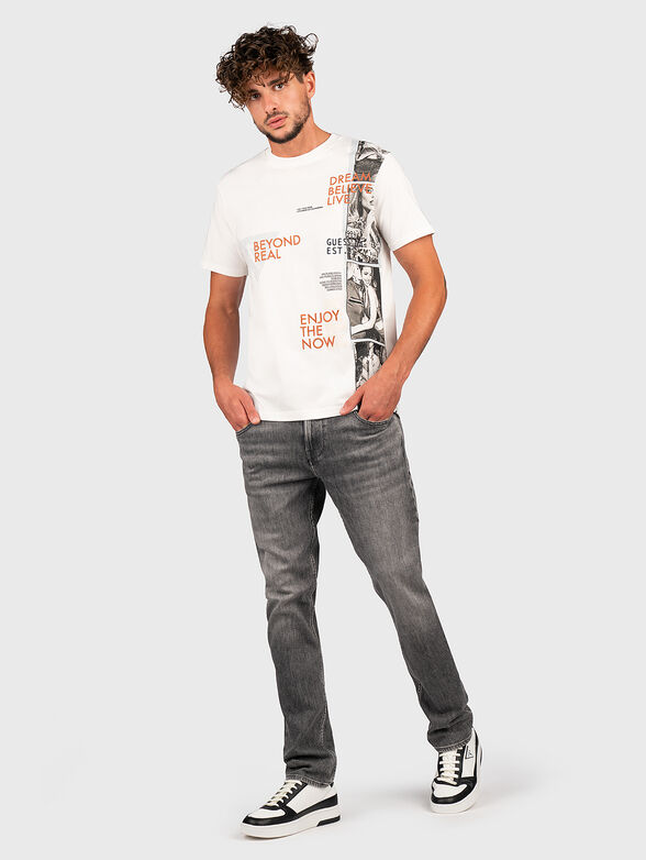Black T-shirt whit embroidery and print - 2