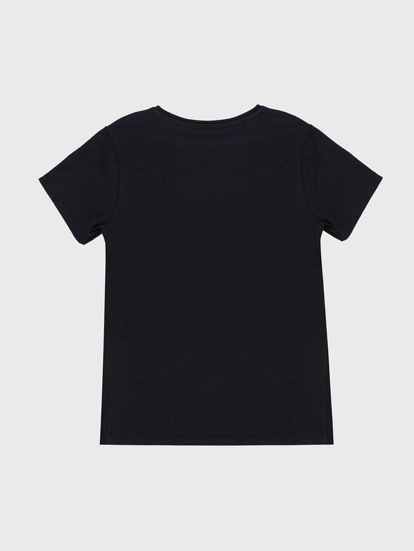 Black t-shirt with accent logo - 2