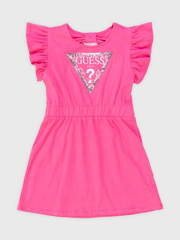 Cotton dress with sequins - 1