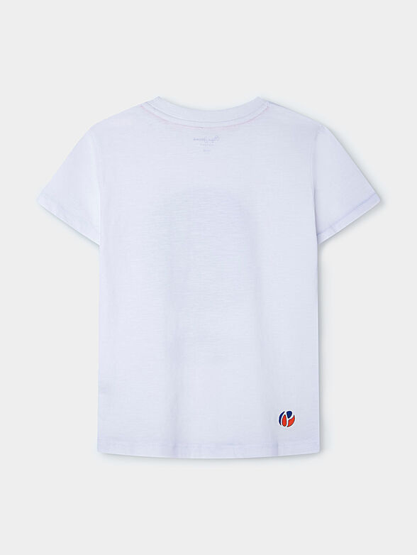 CLARENCE white T-shirt with print - 2