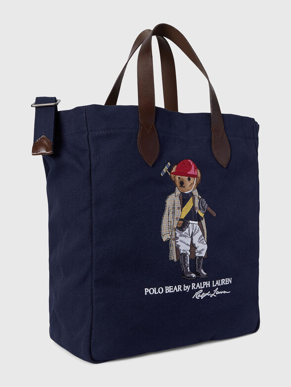 Dark blue textile bag - 4