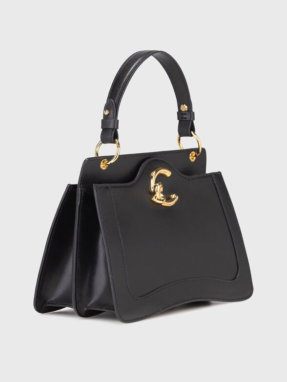 Beige leather bag with long strap - 4