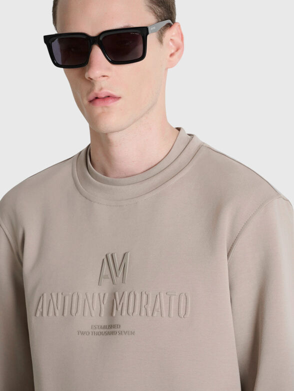 Beige sweatshirt - 4