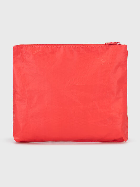Logo print pouch in red  - 2