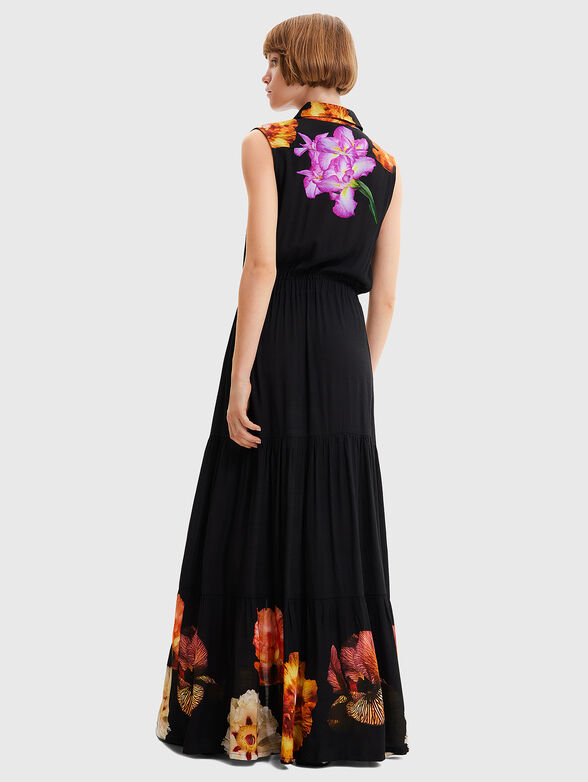 SUIZA-LACROIX black dress with side slit - 2