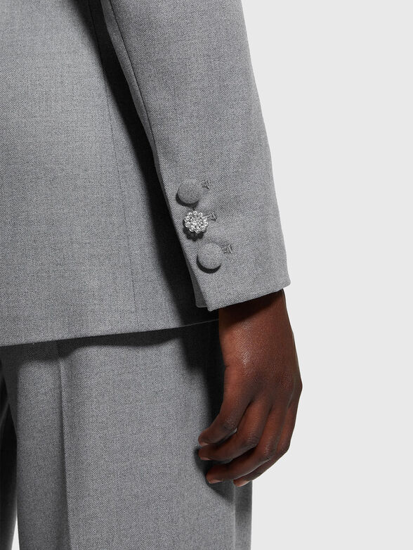 DORIS gray single-breasted jacket - 4