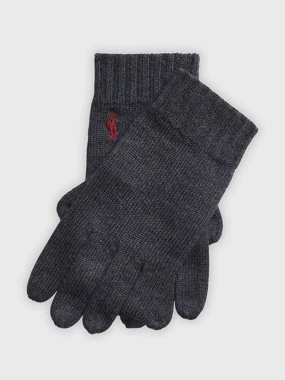 Wool gloves with logo - 1