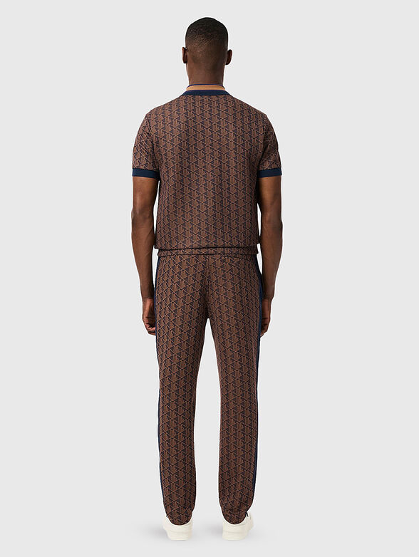 Brown sports trouser with monogram print - 2