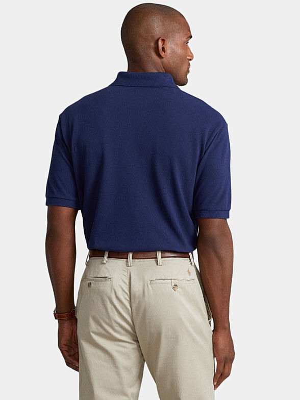 Cotton polo-shirt in blue color - 3
