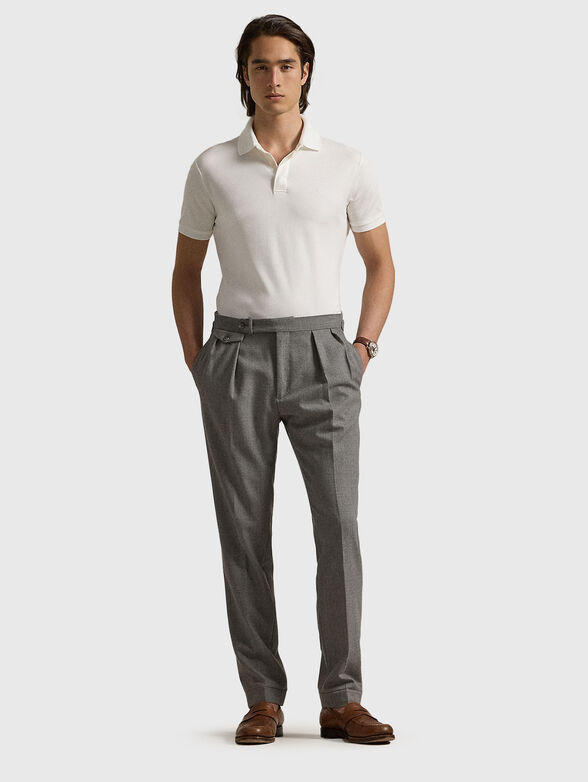 White cotton polo shirt  - 1