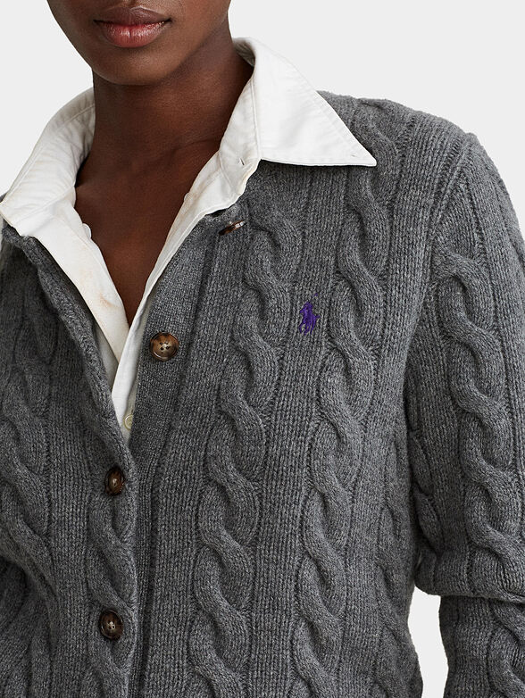 Wool and cashmere cardigan - 4
