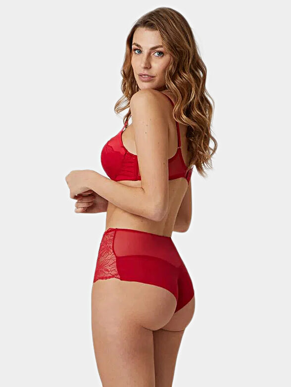 Red bra with lace - 3