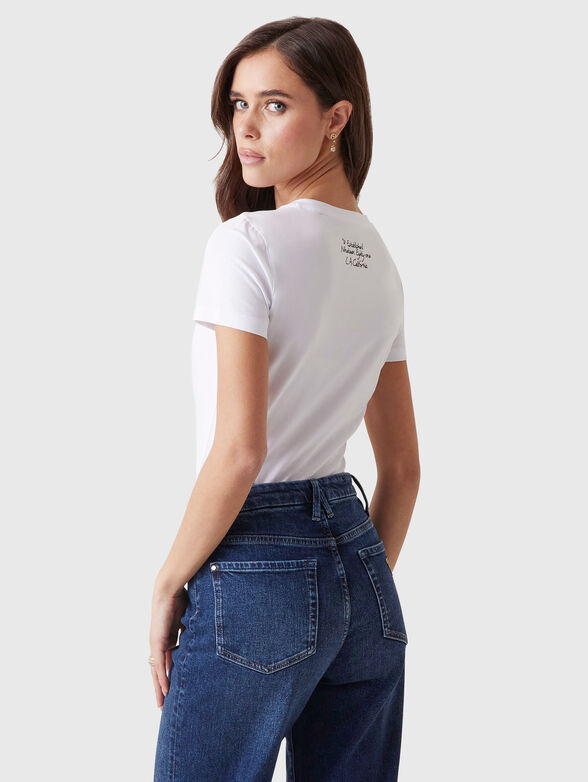 Cotton T-shirt with floral print - 3