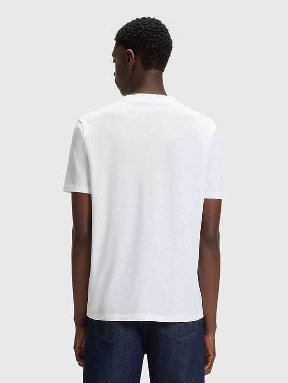 Cotton T-shirt with oval neckline - 3