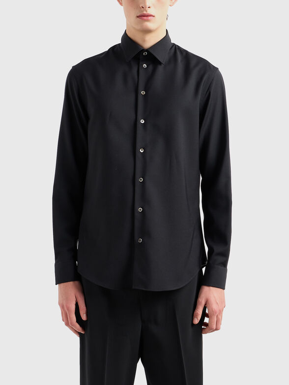 Black shirt with long sleeves - 1