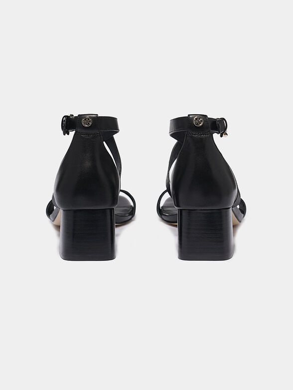DIANE Black leather sandals - 4