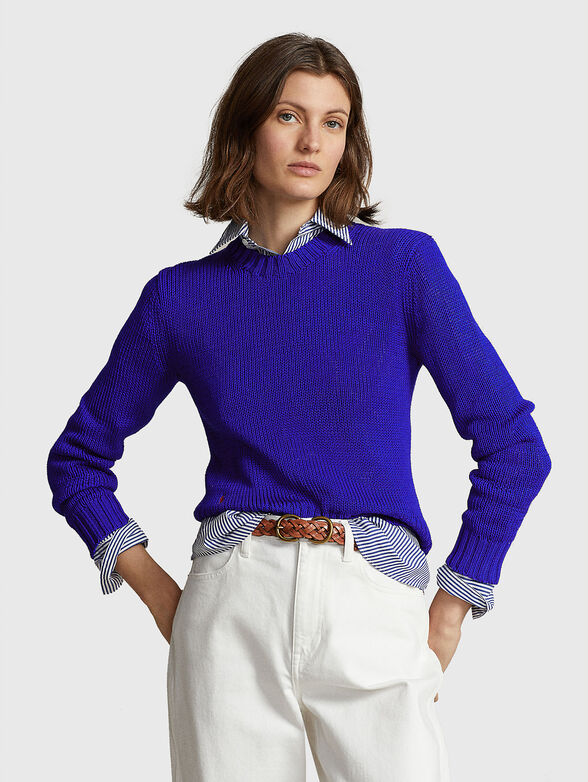 Purple cotton sweater - 1