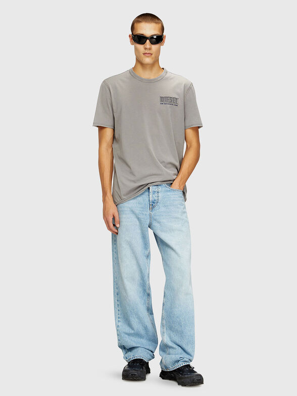 Cotton T-shirt with oval neckline - 2