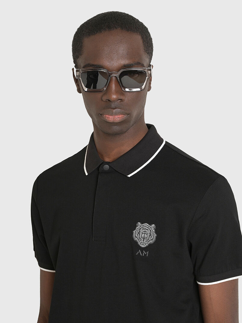 Polo shirt with print and logo detail  - 3