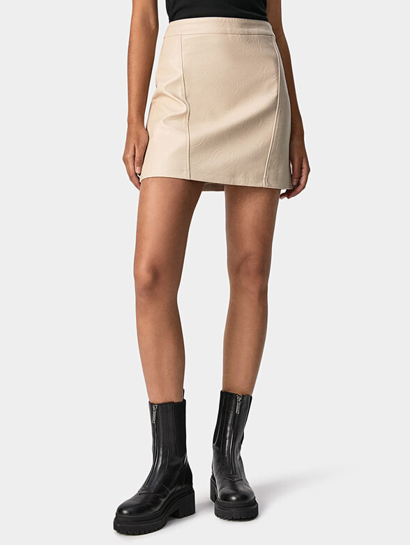 Leather effect mini skirt LAURA - 1