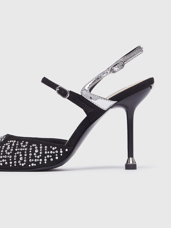 Heeled shoes with crystal appliqu&eacute;s - 4