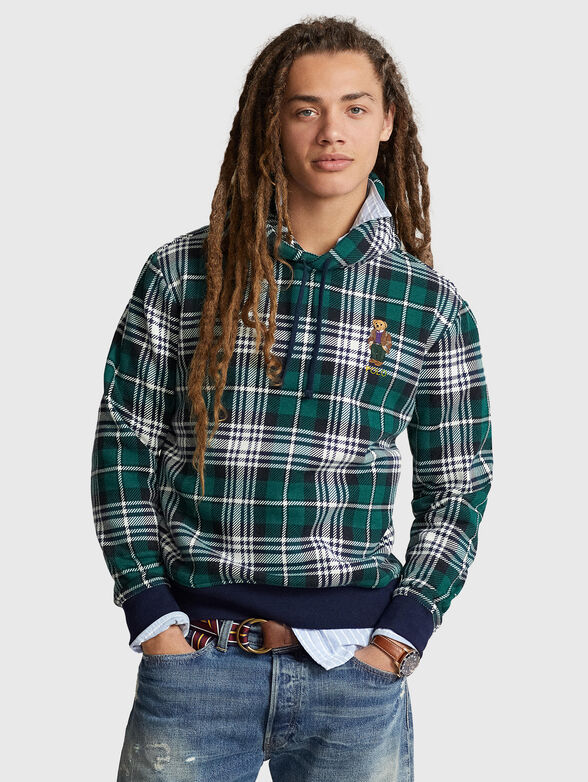 POLO BEAR cotton-blend checked sweatshirt - 1