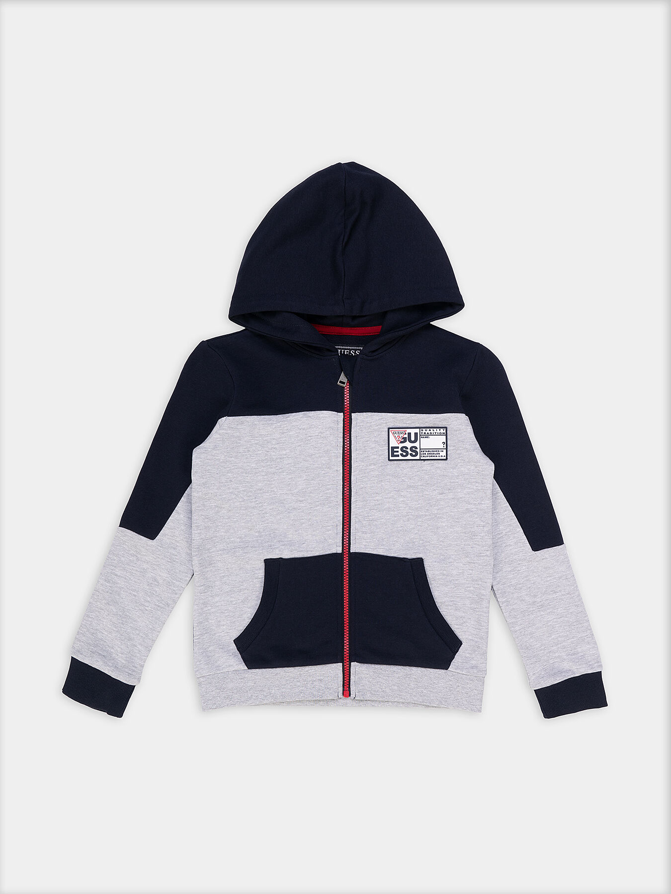 Hooded sweatshirt with contrast zip and logo detail discount