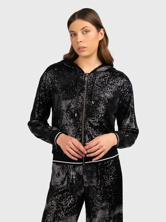 Jacket with appliquéd sequins - 1