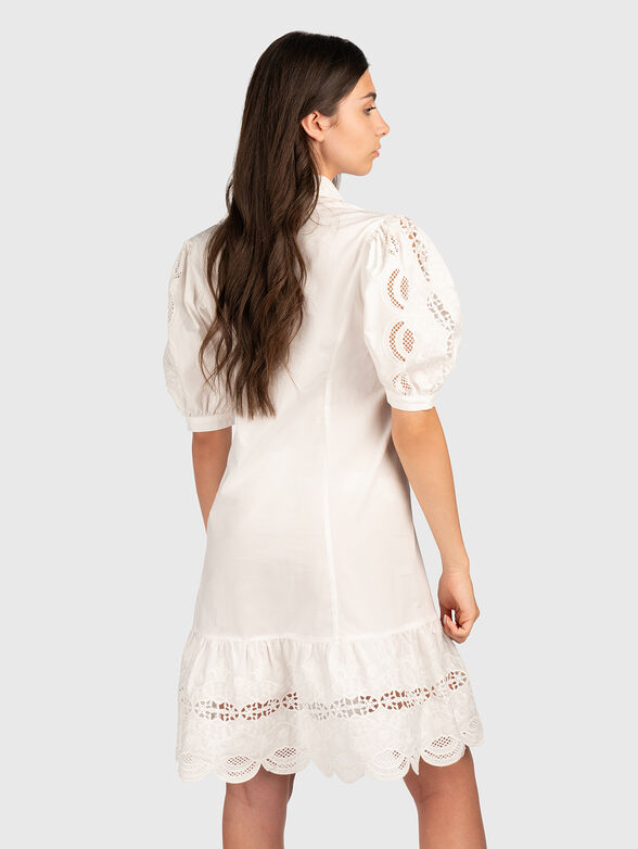 Cotton poplin dress with embroidery - 2