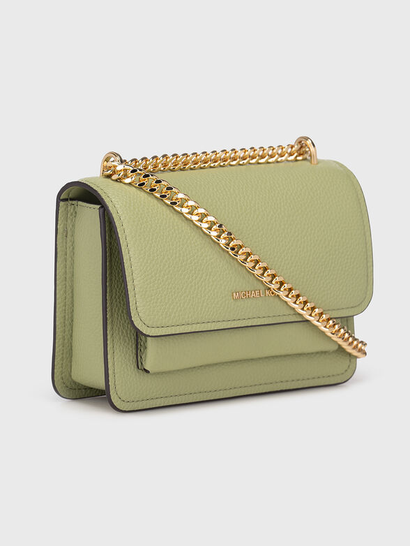 Green leather crossbody bag - 4
