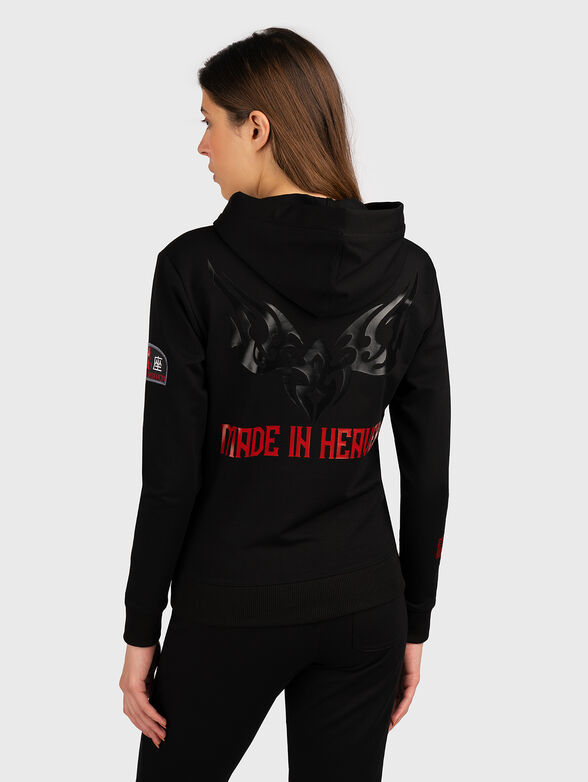 HL012 sweatshirt with hood and print - 1
